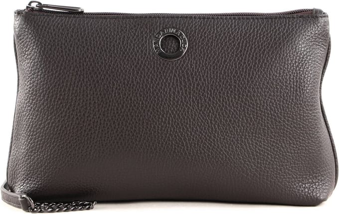 MANDARINA DUCK Leren Schoudertas Mellow Leather Crossover Bag Mole Donkerbruin