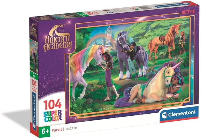 Clementoni - Puzzel - Unicorn Academy - 104 stukjes - Super Color - vanaf 5 jaar