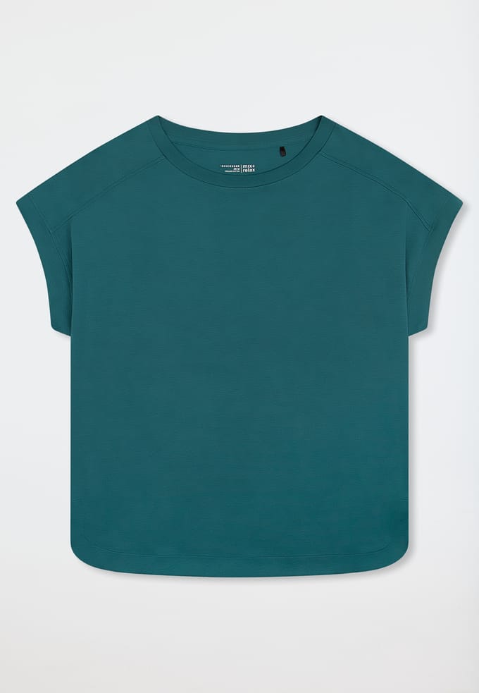 Shirt korte mouw gemerceriseerd interlock groen - Mix+ Relax 48