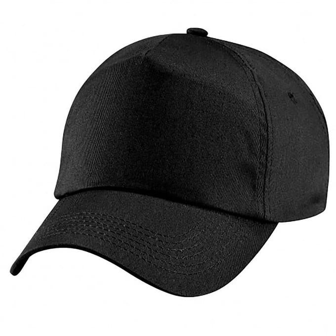 Beechfield Unisex Junior Junior 5 Panel Baseball Cap (Zwart)