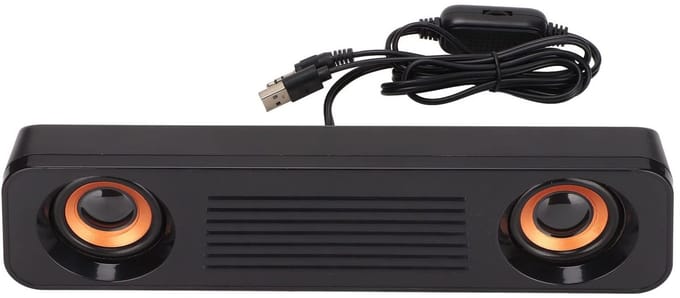 Allecto - Computerluidsprekers - Draagbare Mini-soundbar - Hifi 360° Stereo-subwoofer - USB Voeding - Desktopluidspreker - Geschikt voor Pc-tablets...