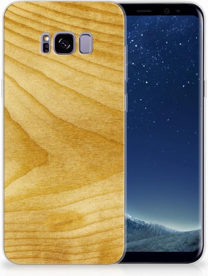 Samsung Galaxy S8 Plus Bumper Hoesje Licht Hout