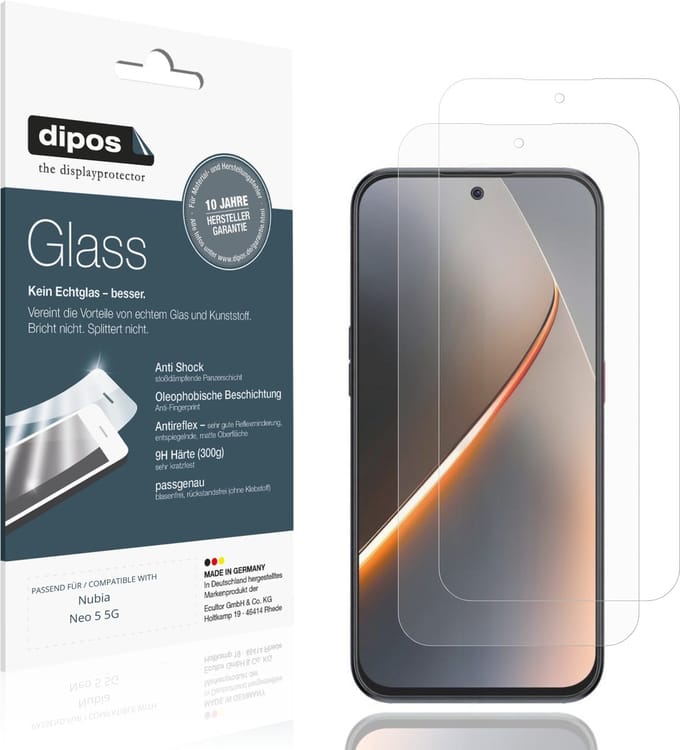 dipos – 2x Matte Pantserfolie geschikt voor Nubia Neo 5 5G | 9H Screenprotector