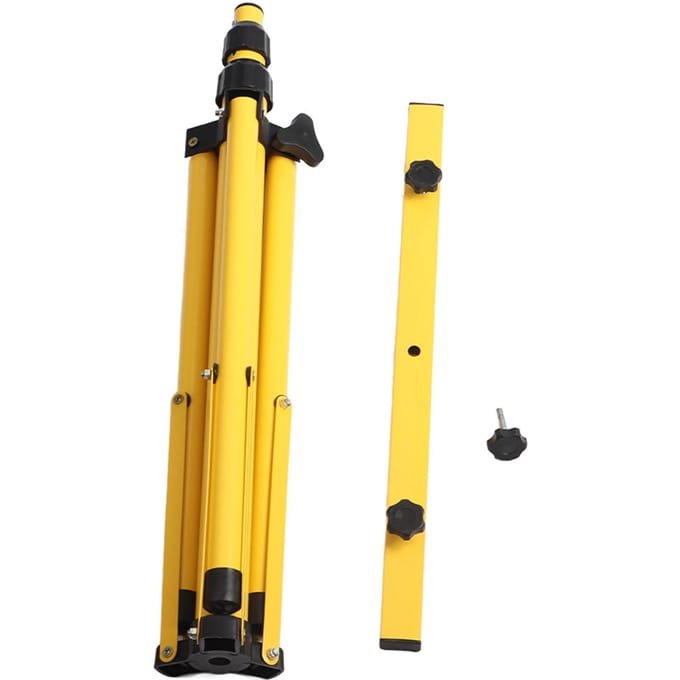 Telescopische Dubbele Kop Statief Standaard voor LED Schijnwerper Bouwplaats Werklamp Verlichting yellow