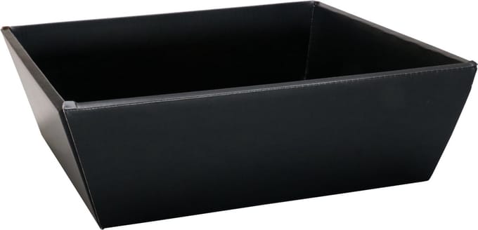 Mand | golfkarton | biermand | 31x29x10cm | vierkant | zwart | 10 stuks