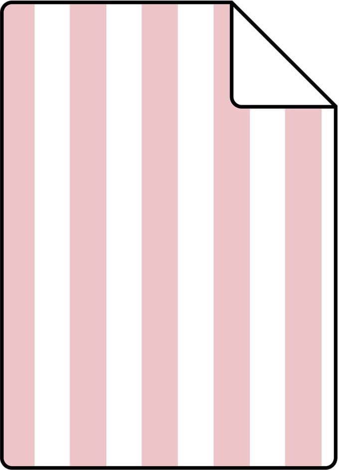 Proefstaal ESTAhome behang strepen roze en wit - 26.5 x 21 cm - 130951-S
