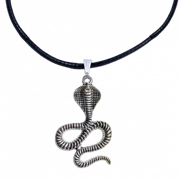 Slang Cobra zilverkleur 45 cm - Charme Bijoux