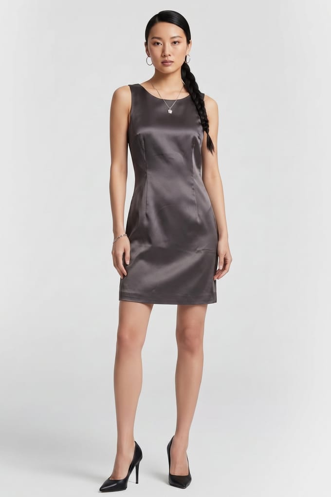 & Other Stories Elli Satin Dress Grey Größe: 38 | Minikleider Outlet | Damen | Grau