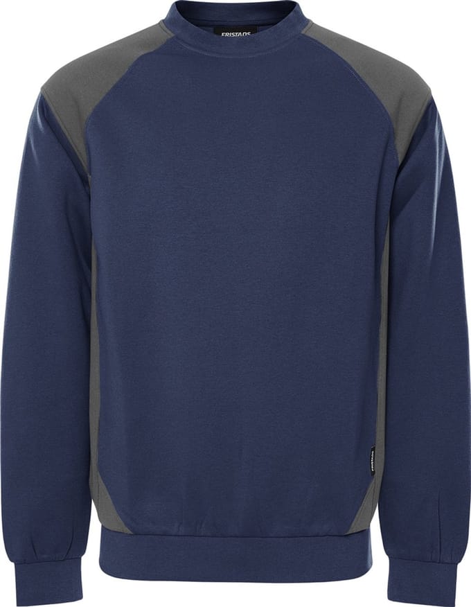 Fristads Sweater 7148 GSM - Marineblauw/Grijs - M