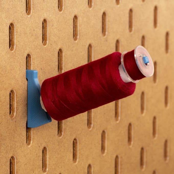 6-pack Spoelhouder 500m - Long - Lichtblauw - Printboard - Past op Ikea Skadis pegboards