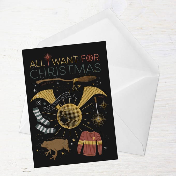 Harry Potter All I Want For Christmas Greetings Card - Standard Card