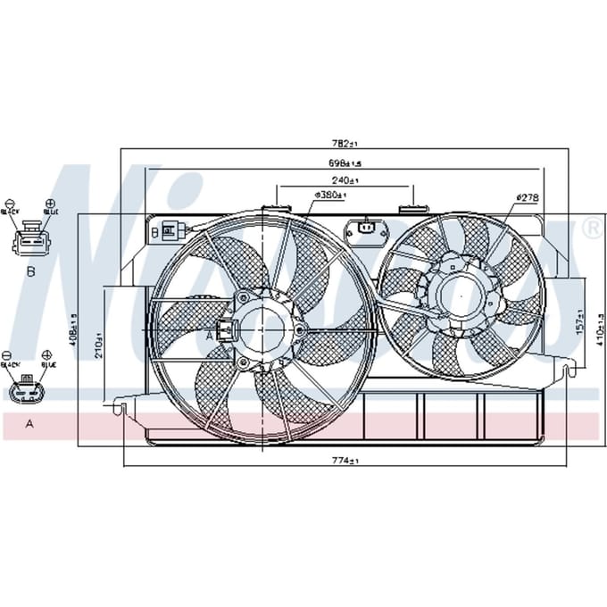 Koelventilatorwiel, motorkoeling NISSENS 85263