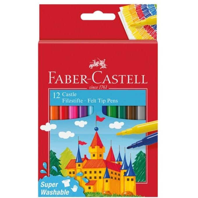Faber-Castell Fibre-tip pen Castle Cardboardbox 24pc.