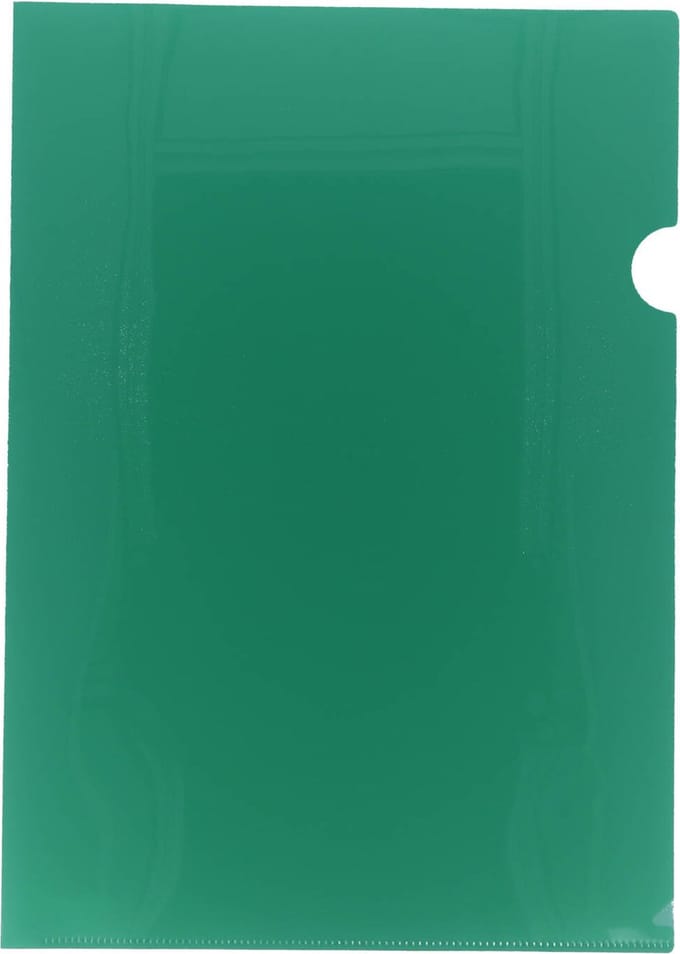 Exiton L-mappen - A4 - 180mµ - Transparant Groen - 100 Insteekhoezen