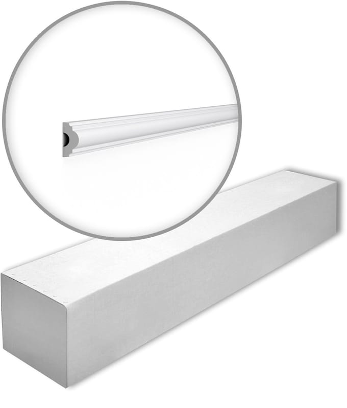 NMC WL7-box WALLSTYL Noel Marquet 1 doos 50 stukken Wandlijst modern design wit | 100 m