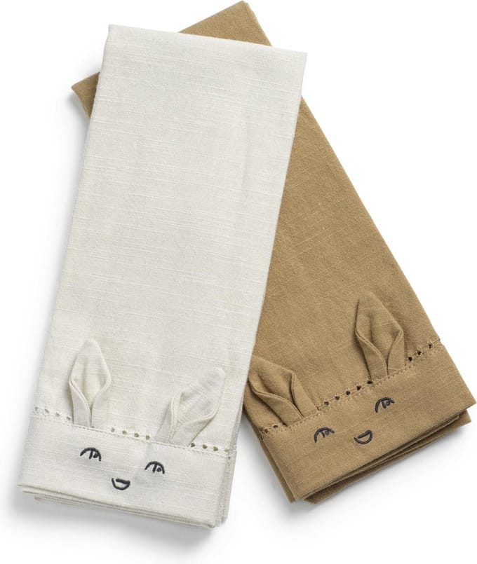 Elodie - stoffen servetten - Baby - 2 stuks - Lily White