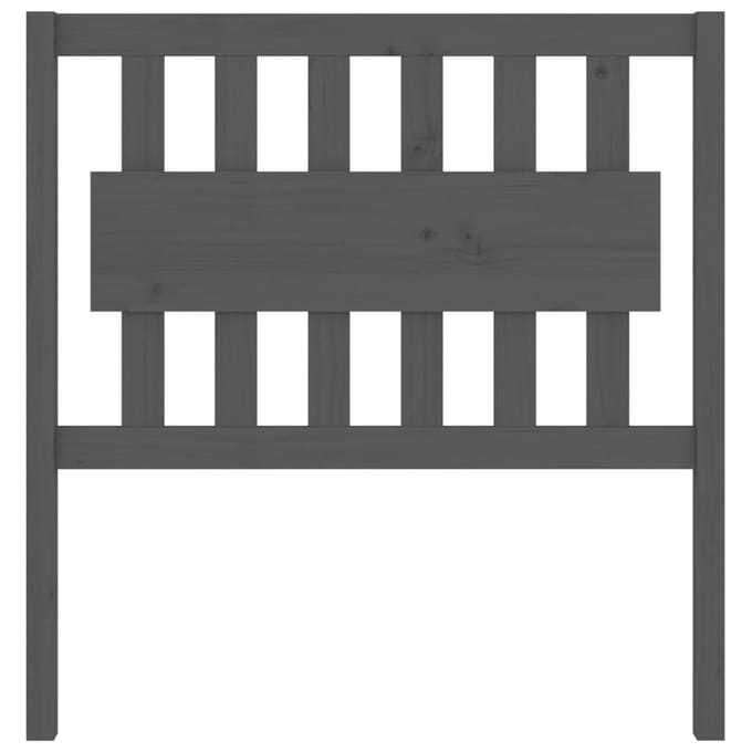 vidaXL - Hoofdbord - 95,5x4x100 - cm - massief - grenenhout - grijs