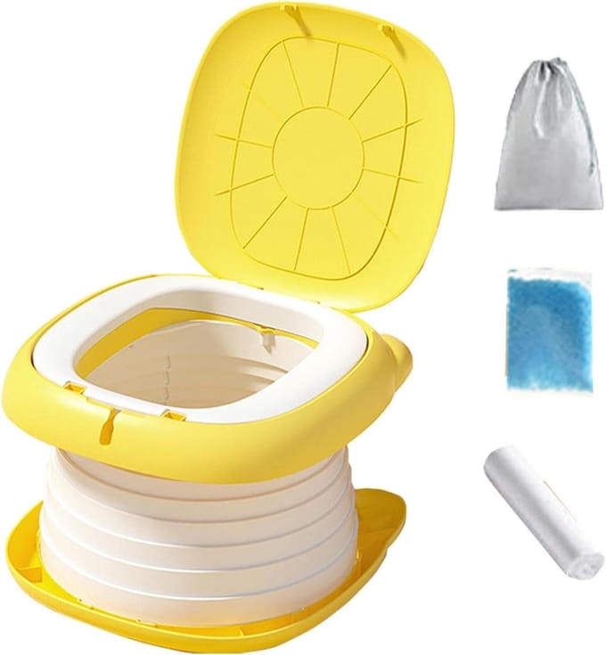 Reispotje Peuter - Opvouwbaar Toilet - Zindelijkheidstraining - Lichtgewicht en Compact - 26x25.5 cm - Eend