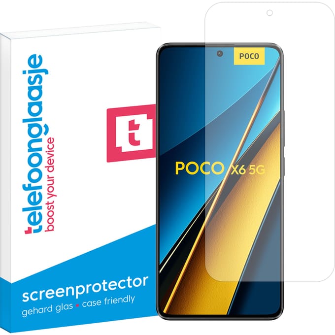 Xiaomi Poco X6 5G screenprotector gehard glas