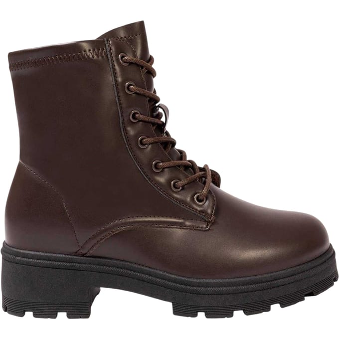 I Saw It First Dames/dames Biker enkellaarsjes (Donkere chocolade bruin)