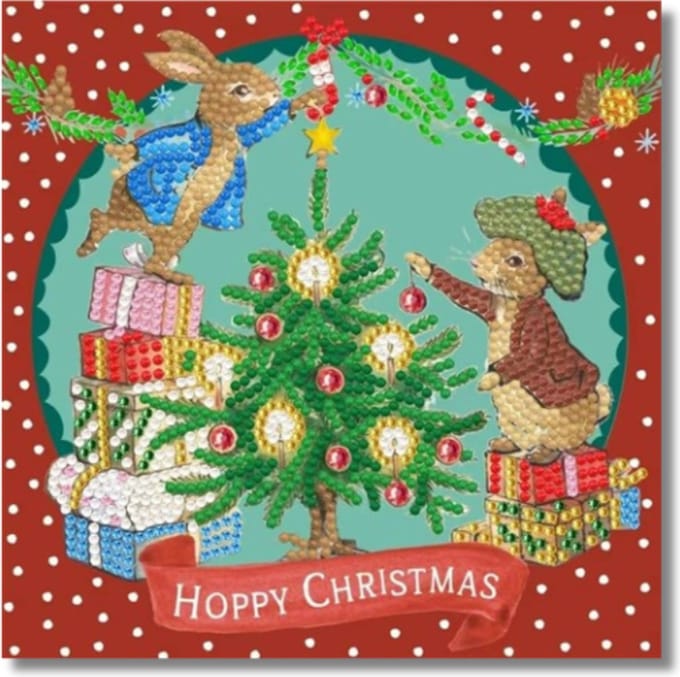 Crystal Card Kit �� Peter Rabbit Hoppy Christmas (18x18cm/partial).