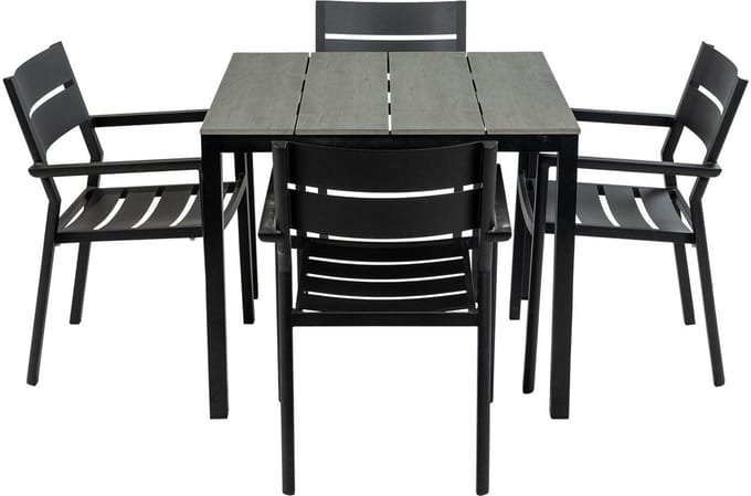 90x90 Cyprus | Grey + 4x Delia Zwart