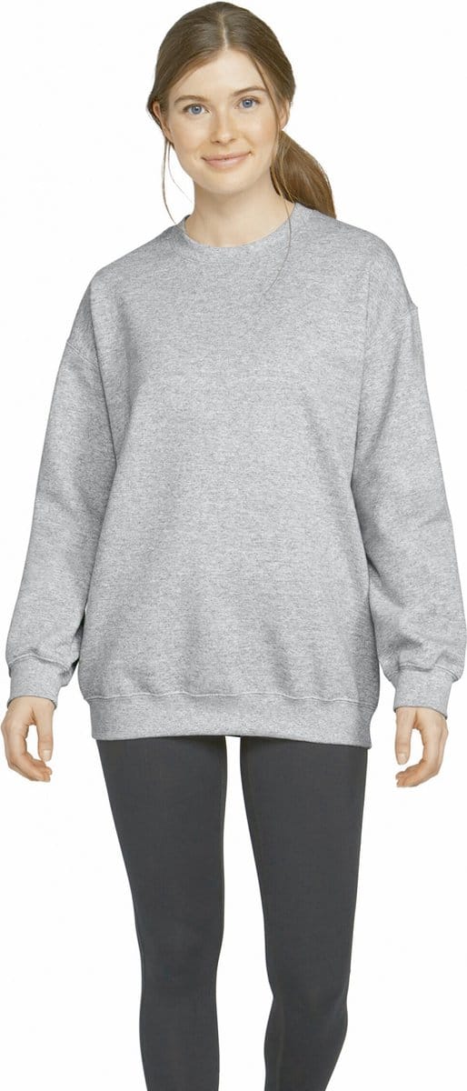 Gildan - Softstyle Midweight Fleece Crewneck Sweater - Sport Grey (Heather) maat M