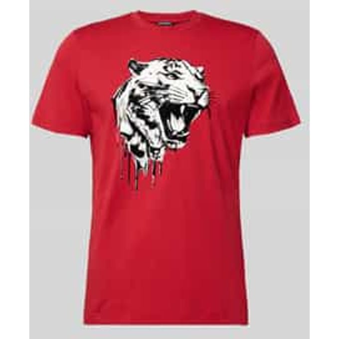 T-shirt met labeldetail