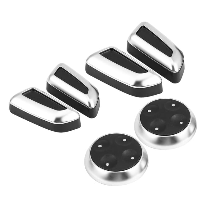6 stuks Auto Stoel Verstelknop Knop Schakelaar Afdekking Sierlijst voor A3 A4 A5 A6 Q3 Q5 white