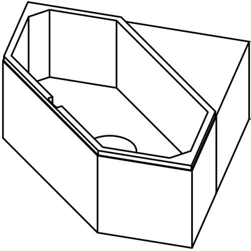 Mauersberger Styrofoam corner filler for bathtub support Ovata 210