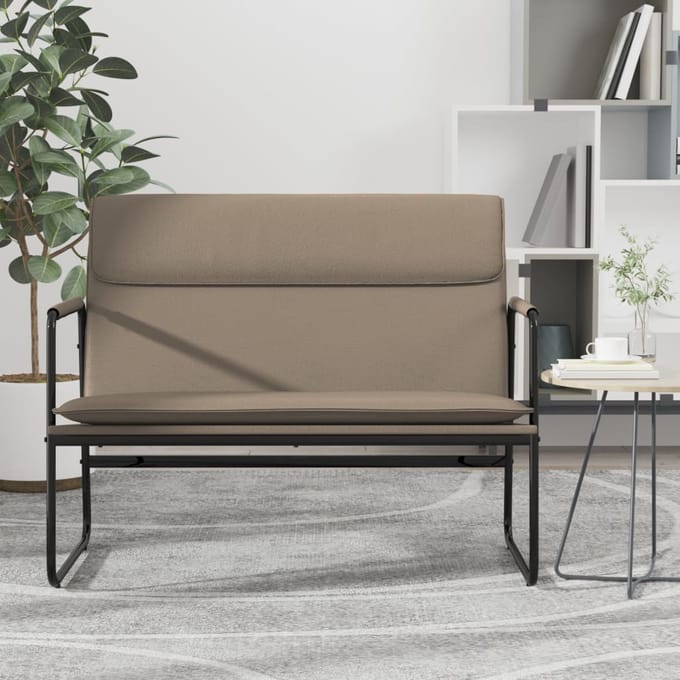 vidaXL - Bankje - 100x64x80 - cm - kunstleer - cappuccinokleurig