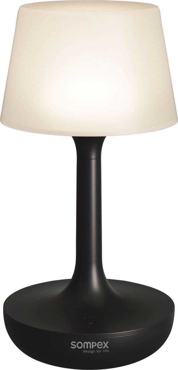 Sompex tafellamp Ginn | Zwart| Oplaadbare| RGB verlichting | Spatwaterdicht