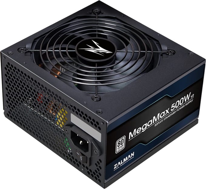 Zalman MegaMax Voeding - 500 Watt - 120 mm - ATX 2.31 - 80 Plus 80 PLUS