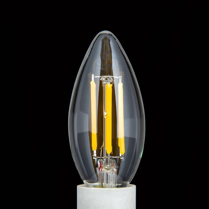 ORION LED kaarslamp E14 4,5W C35 filament 827 dimbaar