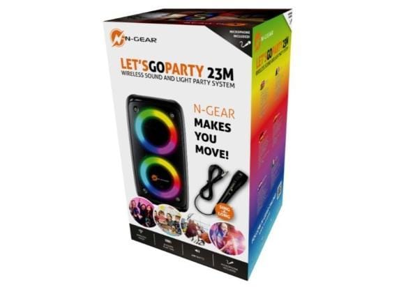 N-GEAR LGP 23M - Draadloze Bluetooth Party Speaker - Karaoke Set - 1 Microfoon - Discoverlichting