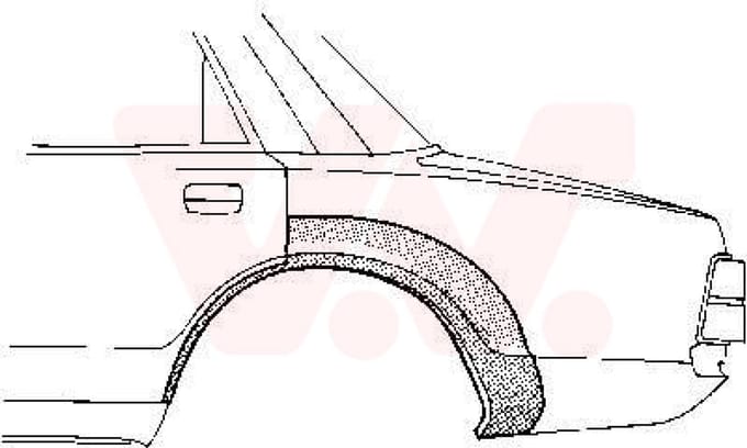 Van Wezel - ACHTER SCHERM VOOR VOLVO 240 1986-1992 ARC942052VWAN