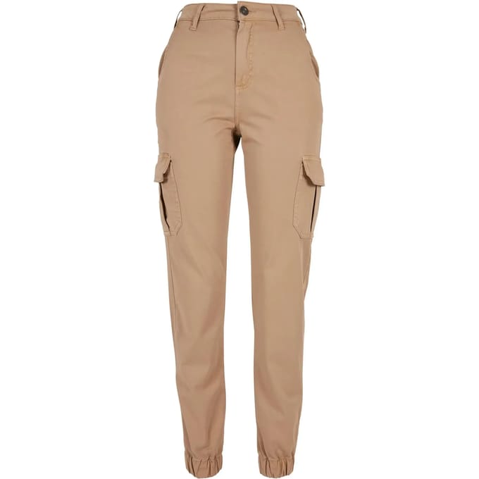 Urban Classics - High Waist Cargobroek - Taille, 29 inch - Beige