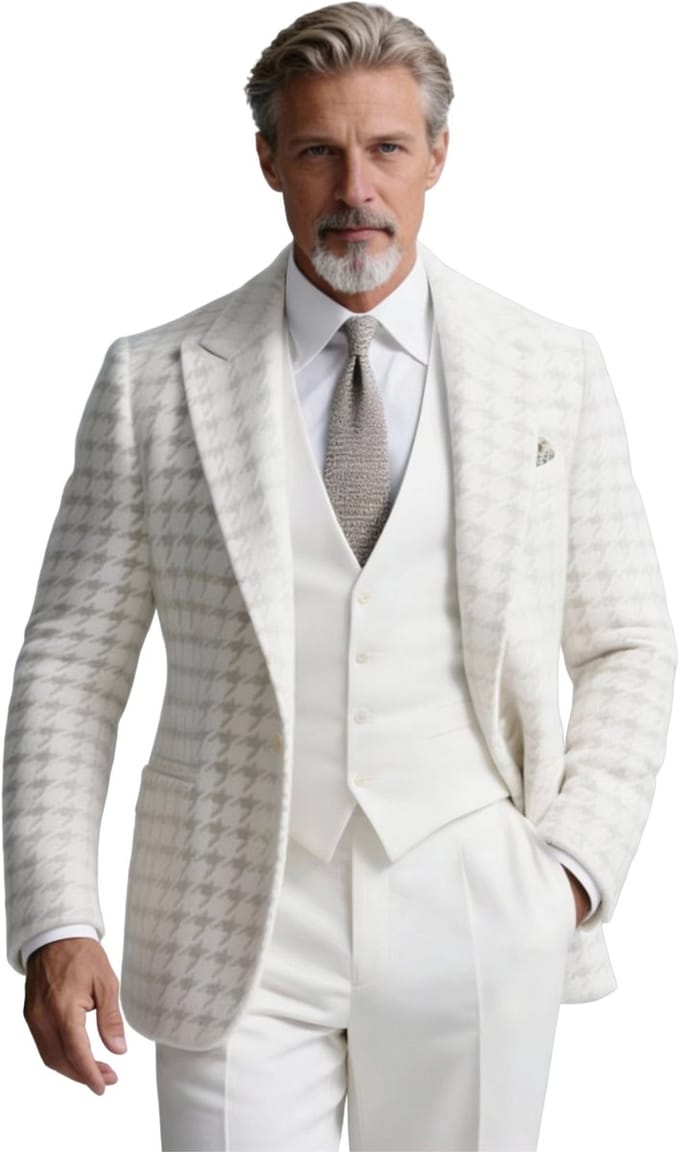 Casual Colbert Wit - Blazer - Heren - Zakelijk en Alledaags - Maat L