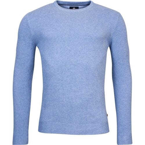 Baileys Trui Crew Neck Cotton 2-Tone Jacquard Lavender Melange / male