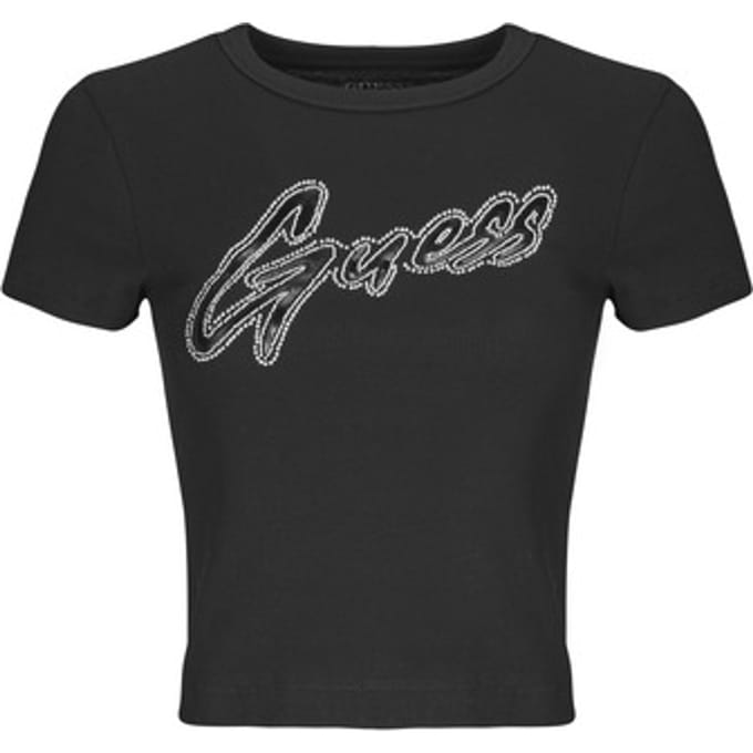 Guess  T-shirt Korte Mouw RIB LOGO