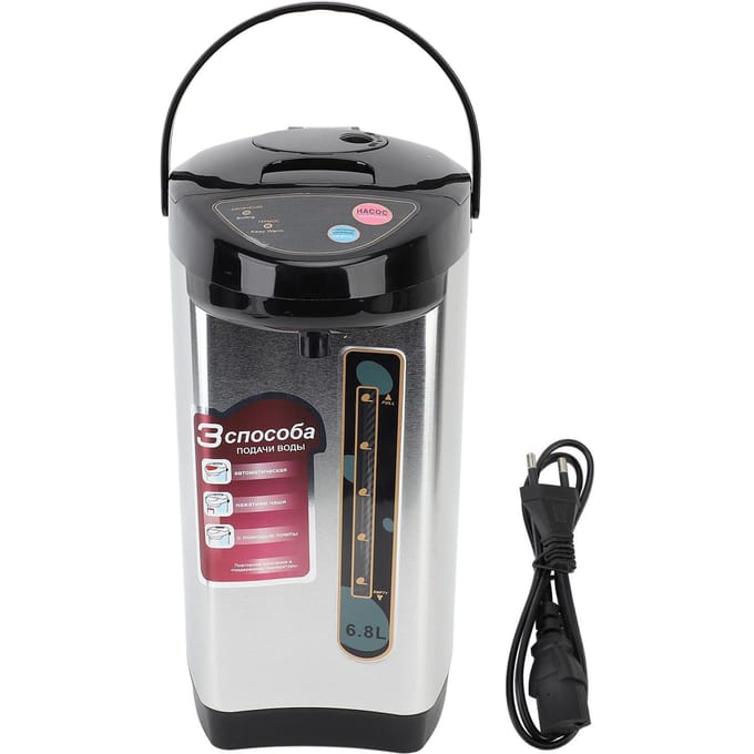 RVS Warmwaterdispenser Volautomatisch 6.8L Grote Capaciteit Constante Temperatuur LED L black