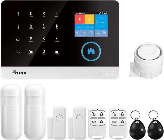 Smart Wifi Alarmsysteem - GSM Beveiliging - Huis Beveiligen - Touchscreen Bediening - One Size - Wit