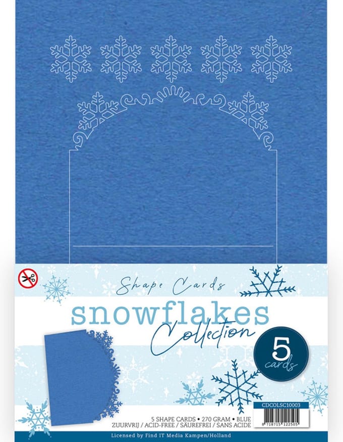 Card Deco Snowflake Collection - Shape Card Blue