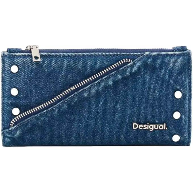 Desigual portemonnee Mone Centella Long Wallet Denim blauw