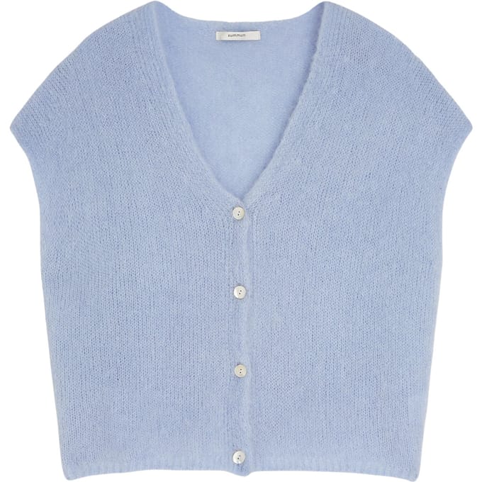 Summum Cardigan Sleevles Mohair Knit  Lichtblauw 7s7975-70058