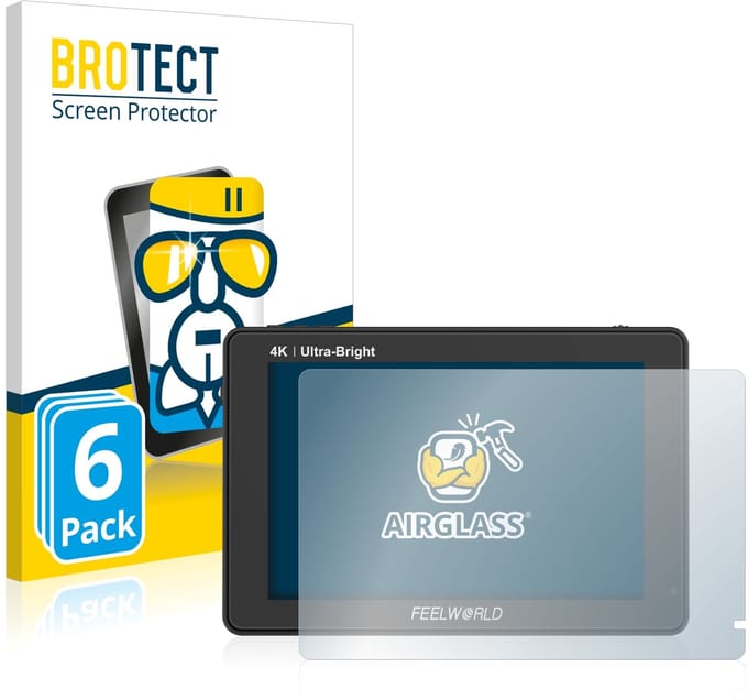 Screenprotector 6 Stuks voor Feelworld LUT7 7" Beschermglas transparant