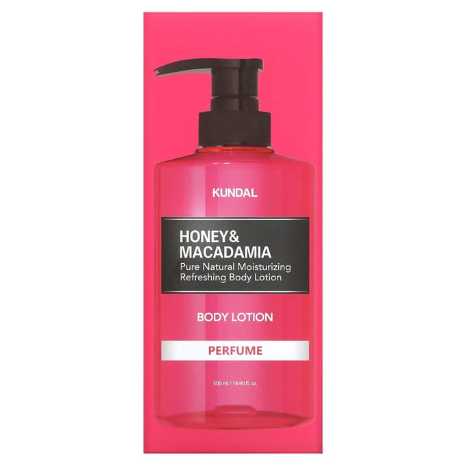 Kundal, Honey & Macadamia, Body Lotion, Baby Powder, 16.9 fl oz (500 ml) black