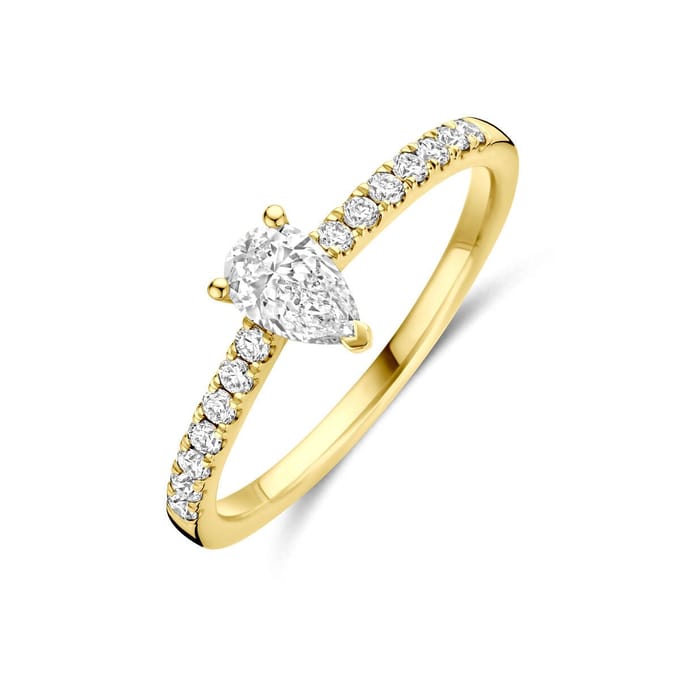 14K Geelgouden Ring Lab Grown Diamant 0.58ct G VS – 4034727