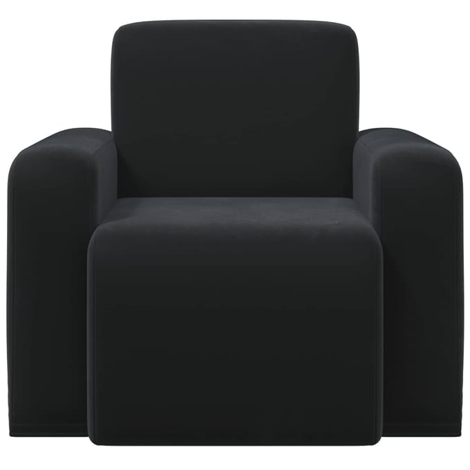 vidaXL - Fauteuil - Zwart - fluweel