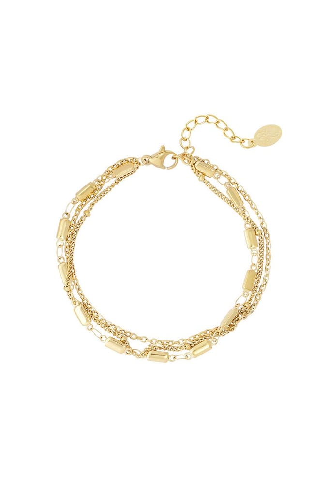 Driedubbele klassieke armband - Goud
